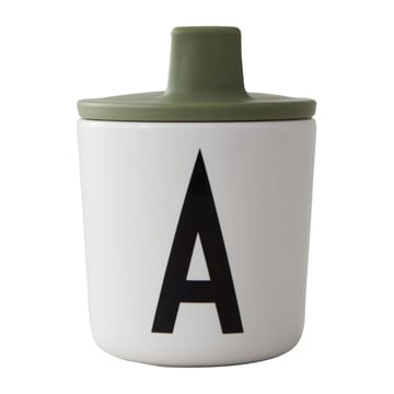 Design Letters beak lid to melamine cup - Forest green - Design Letters