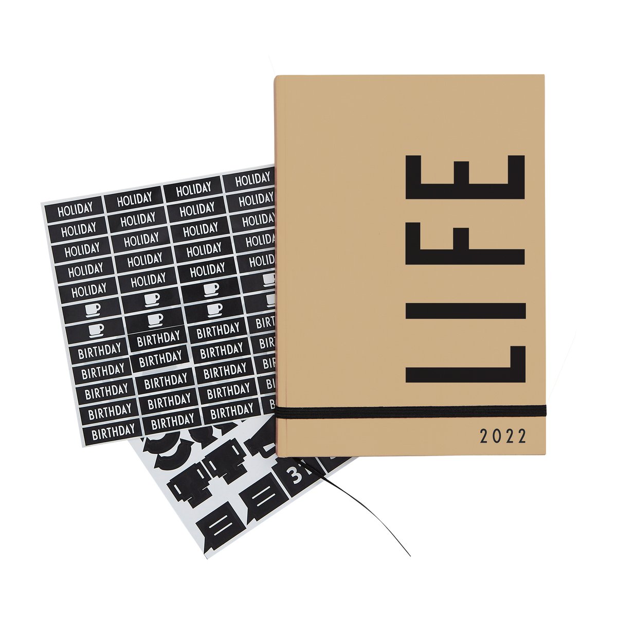 Design Letters calender 2022 Beige | Scandinavian Design | Calendars & notebooks | Beige