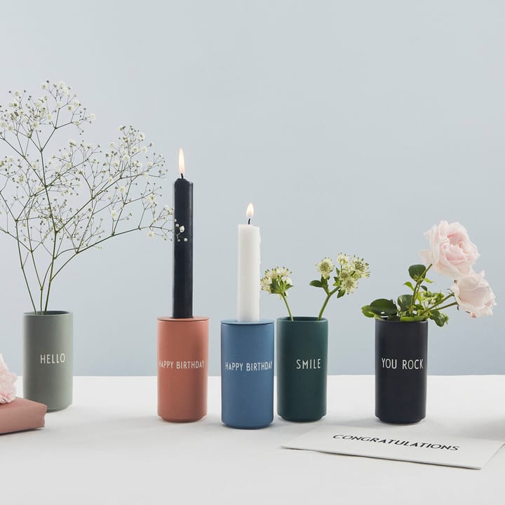 Design Letters candle holder for vase & espressocup - Blue - Design Letters