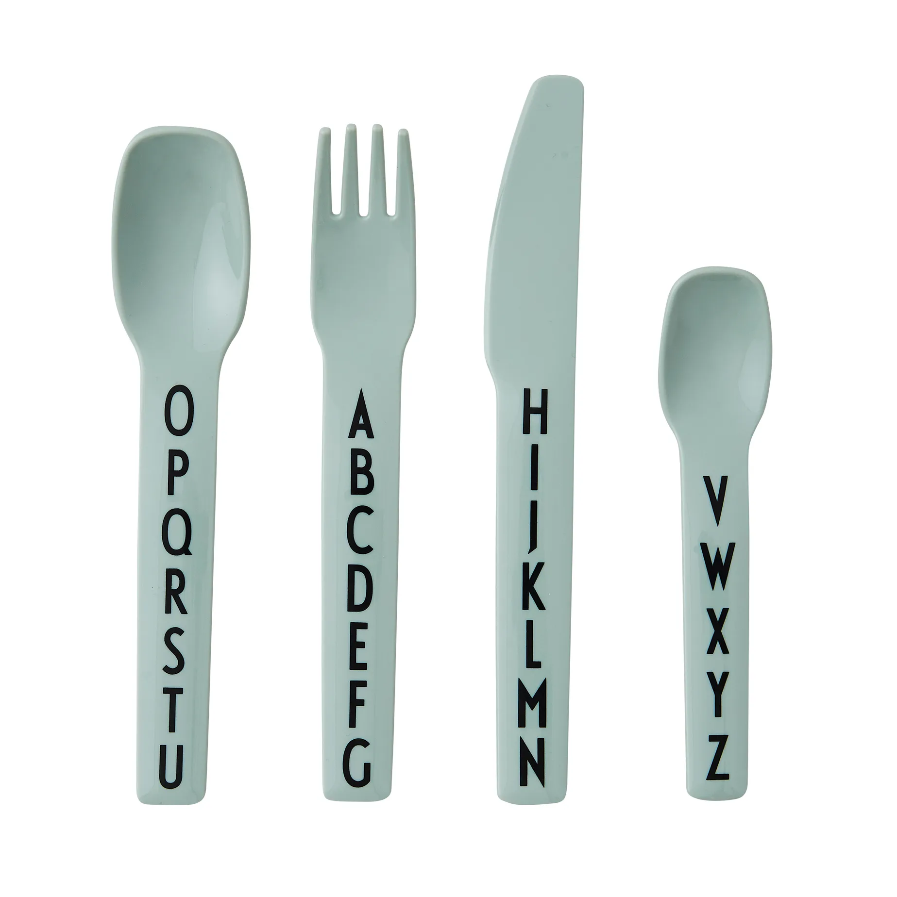 Design Letters children's cutlery melamine, green Design Letters