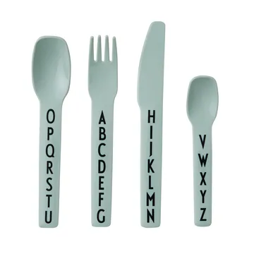 Design Letters children's cutlery melamine - green - Design Letters