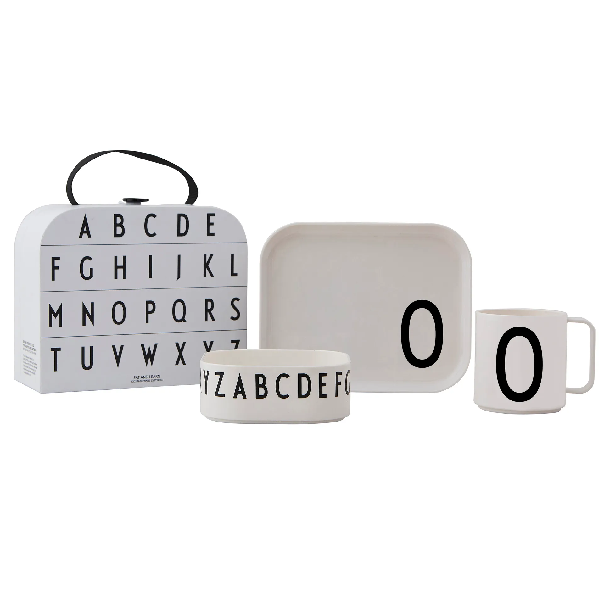 Design Letters children's dinnerware set, O Design Letters