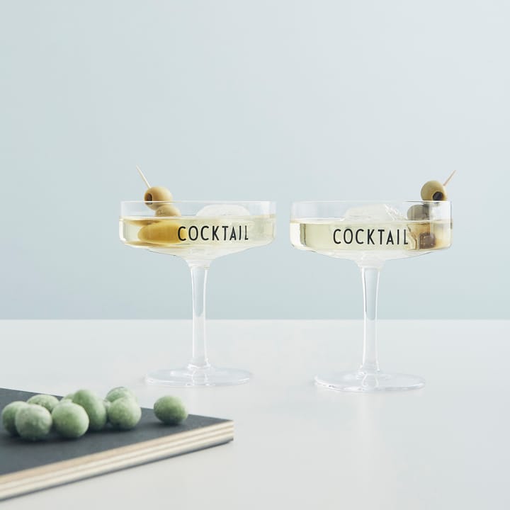 Design Letters cocktail glass 2-pack - Clear - Design Letters