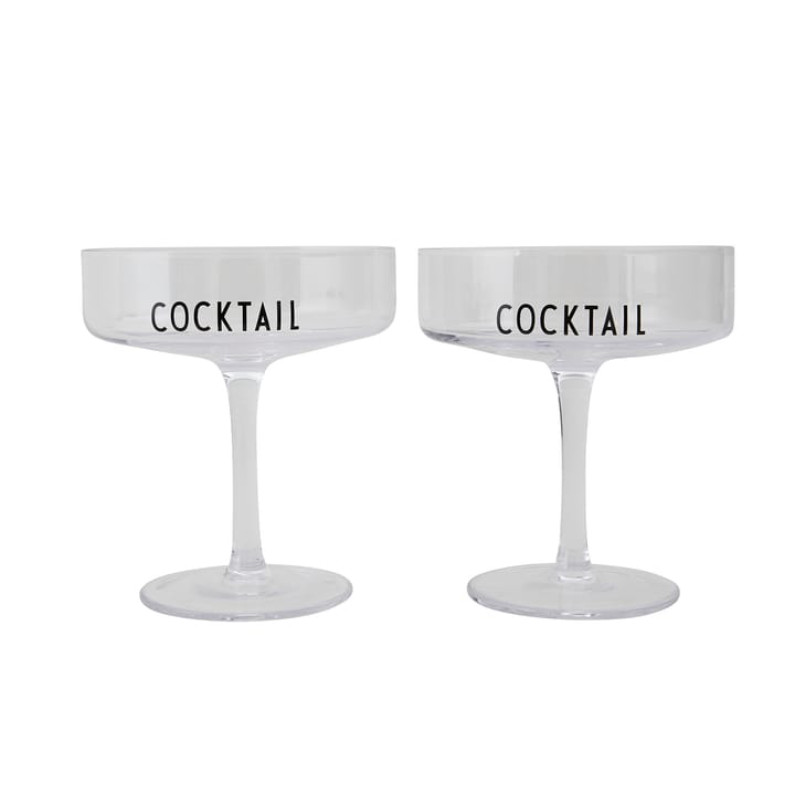 Design Letters cocktail glass 2-pack - Clear - Design Letters