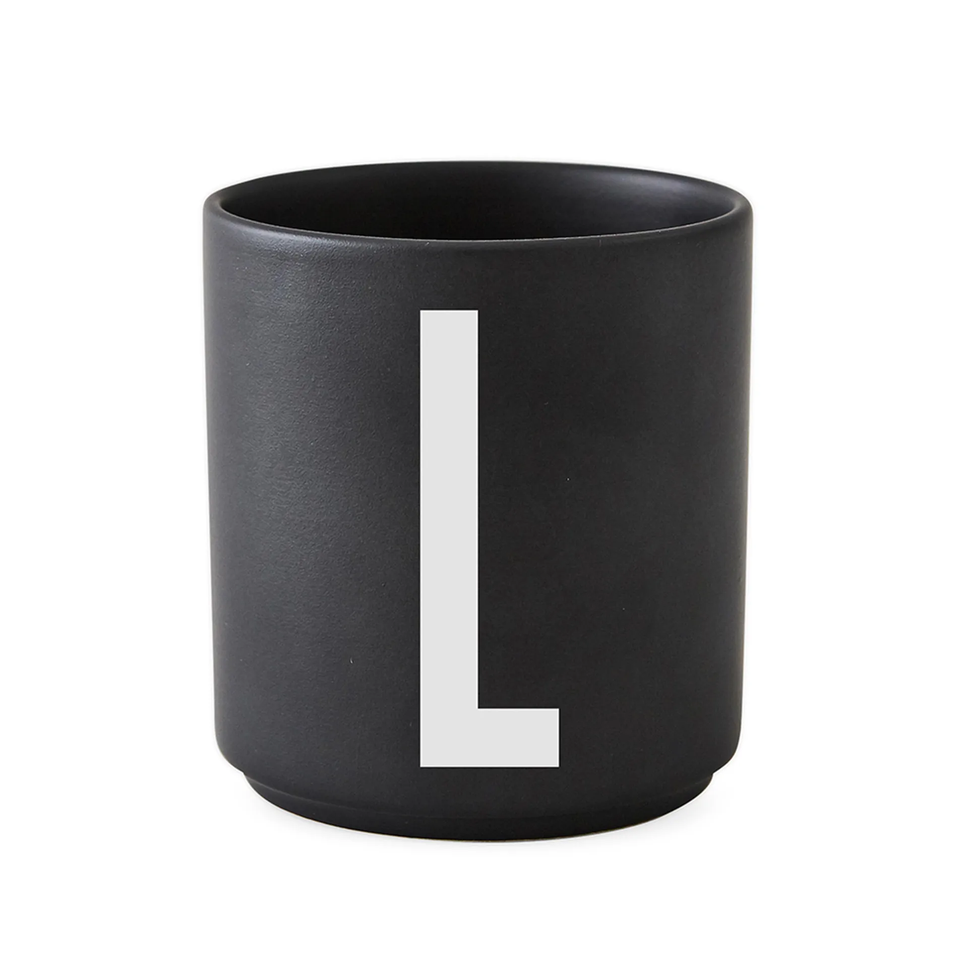 Design Letters cup black, L Design Letters