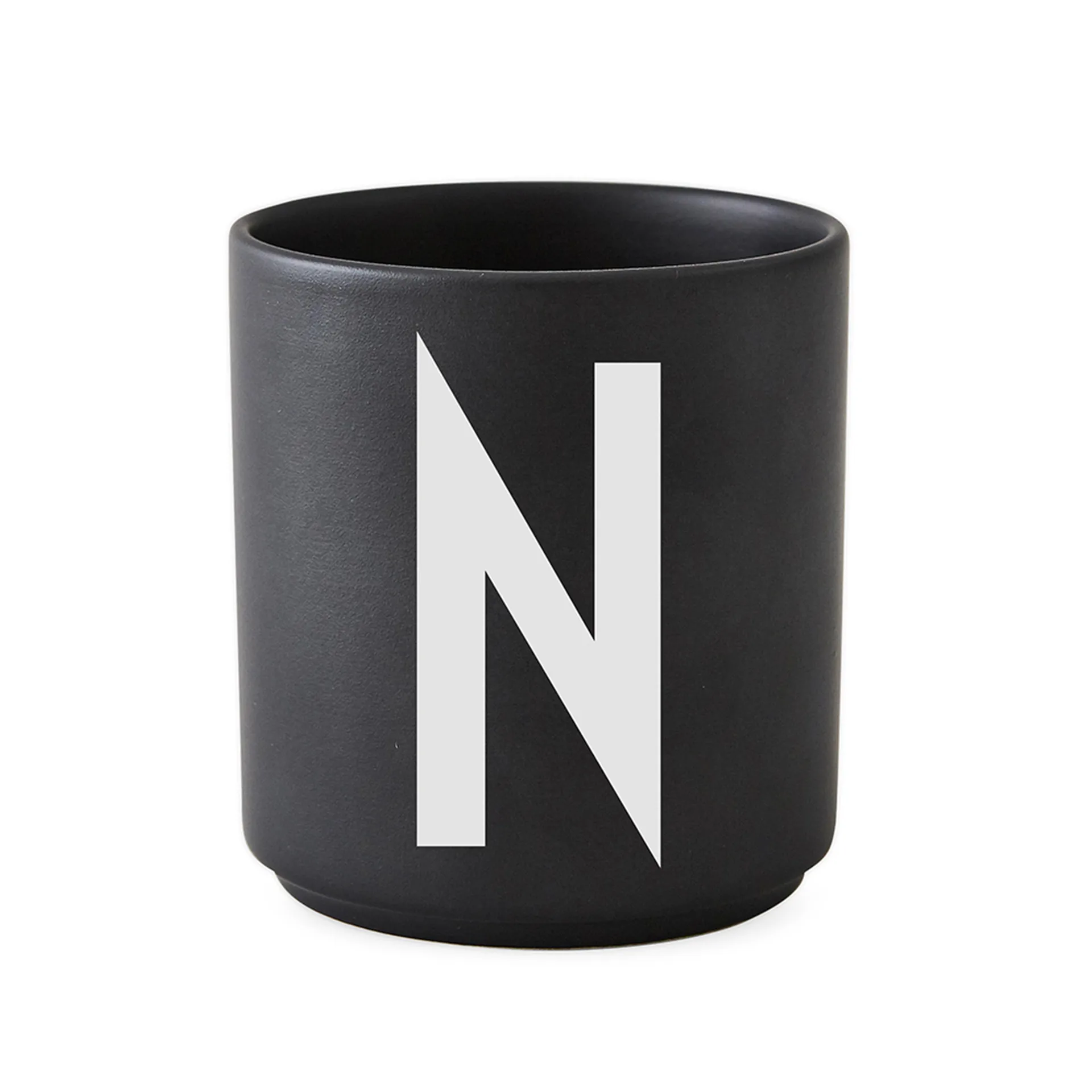 Design Letters cup black, N Design Letters