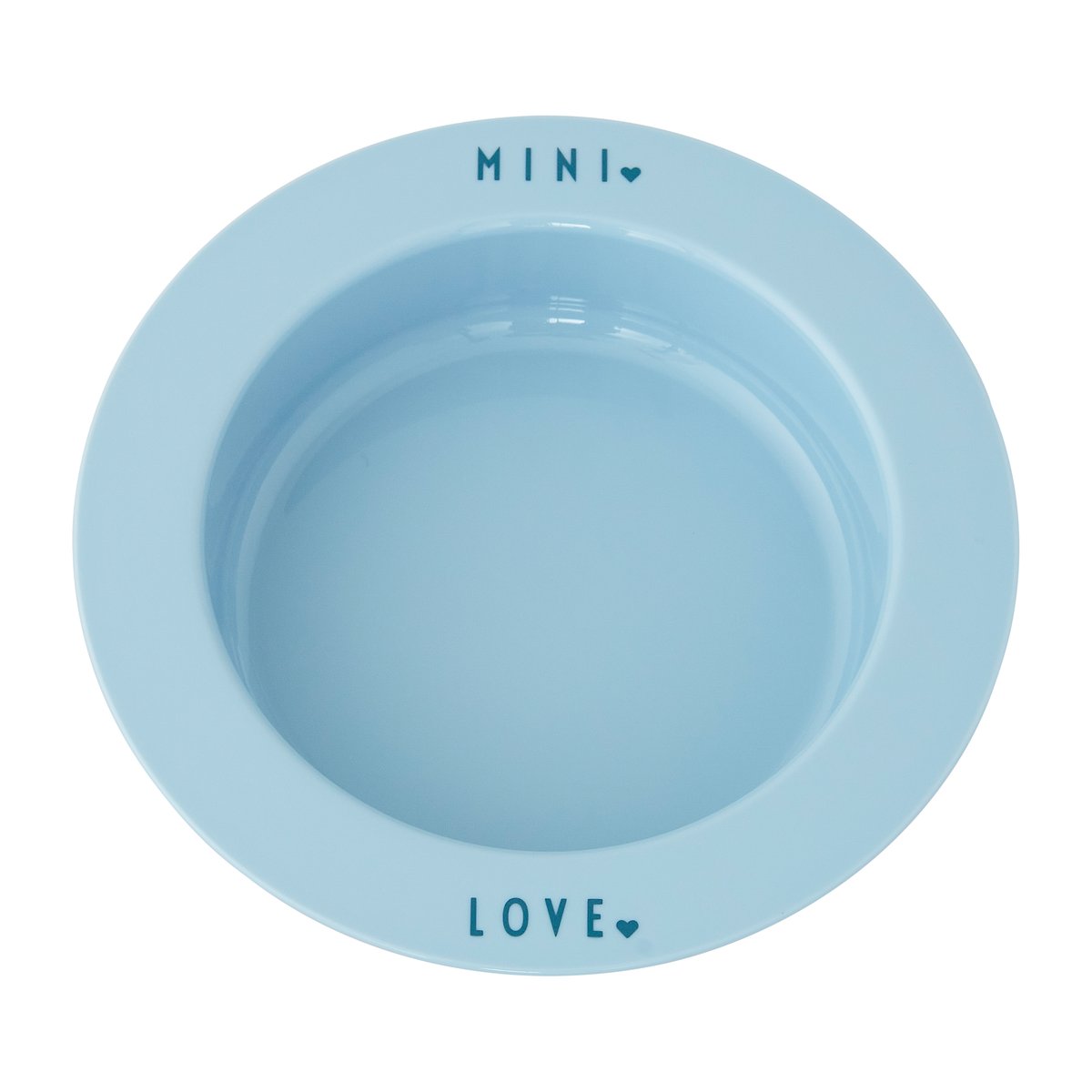 Design Letters deep plate favourite mini Light blue-love