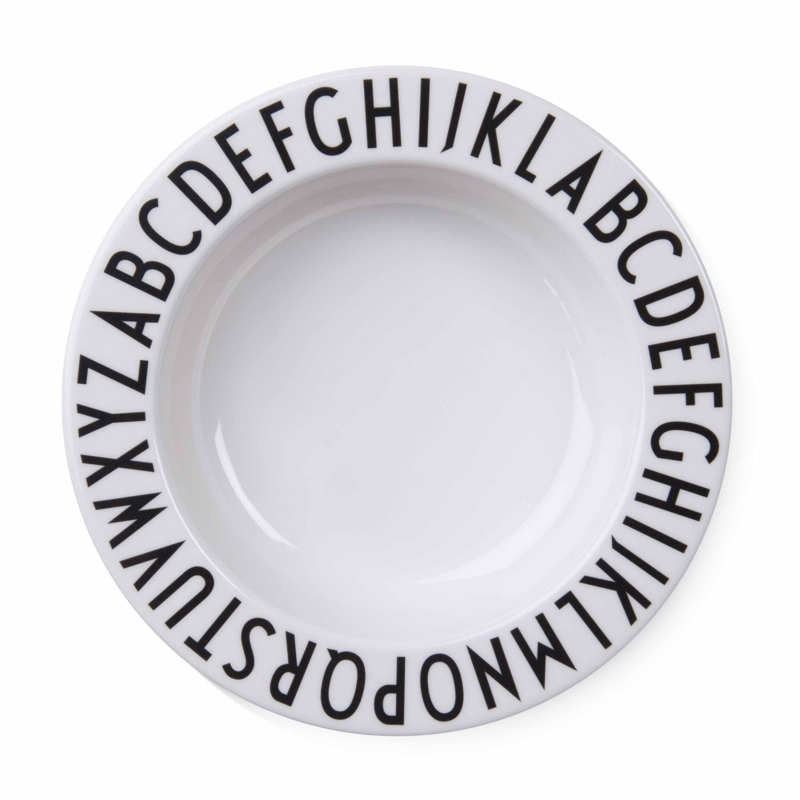 Assiette Porcelain Plate Design Letters 
