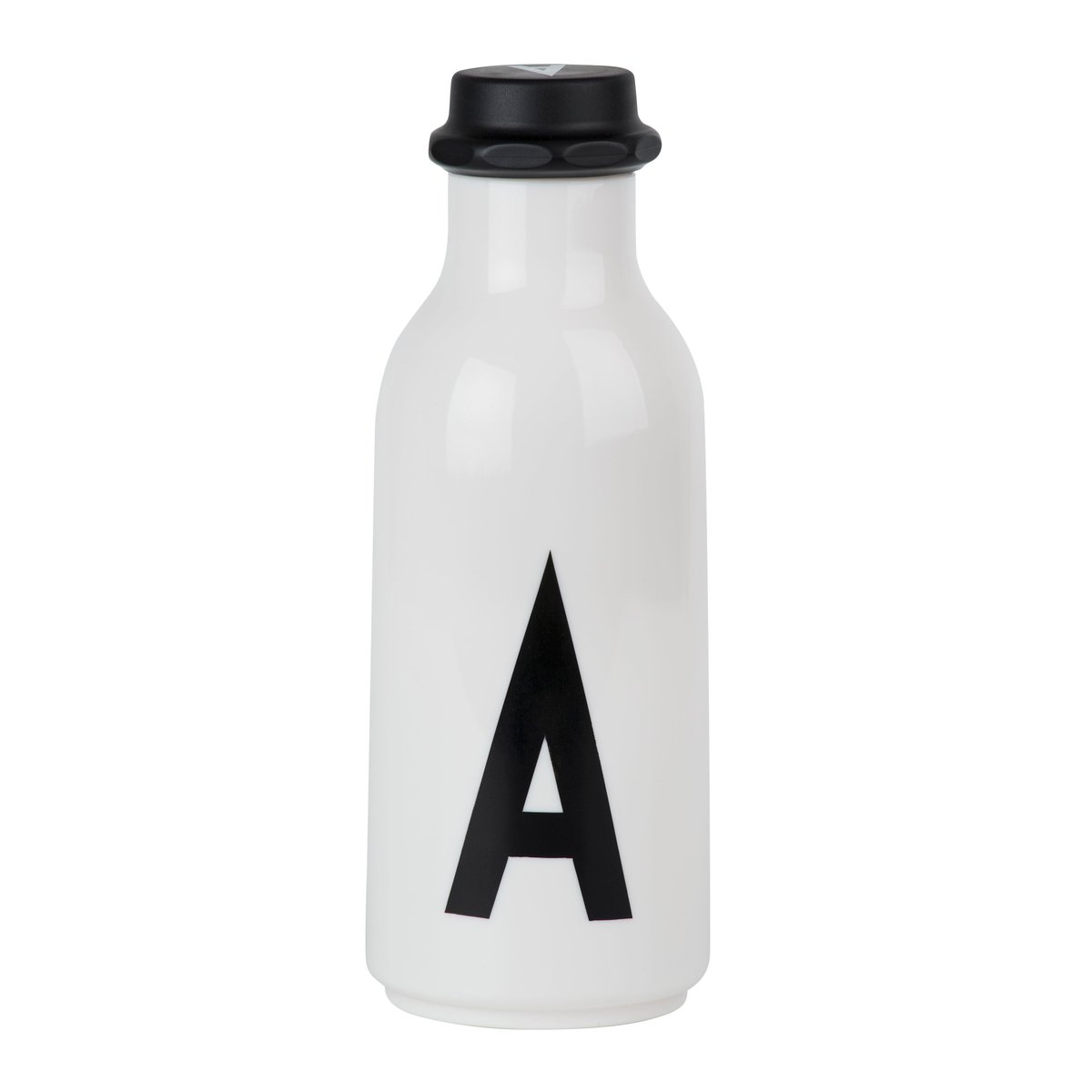 Design Letters drinking bottle A | Scandinavian Design | Water bottles | Black