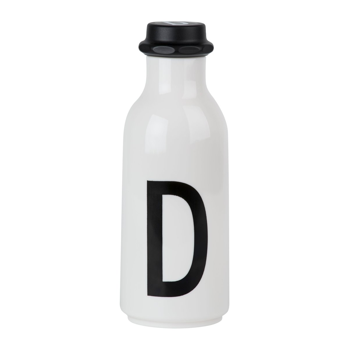 Design Letters drinking bottle D | Scandinavian Design | Water bottles | Black