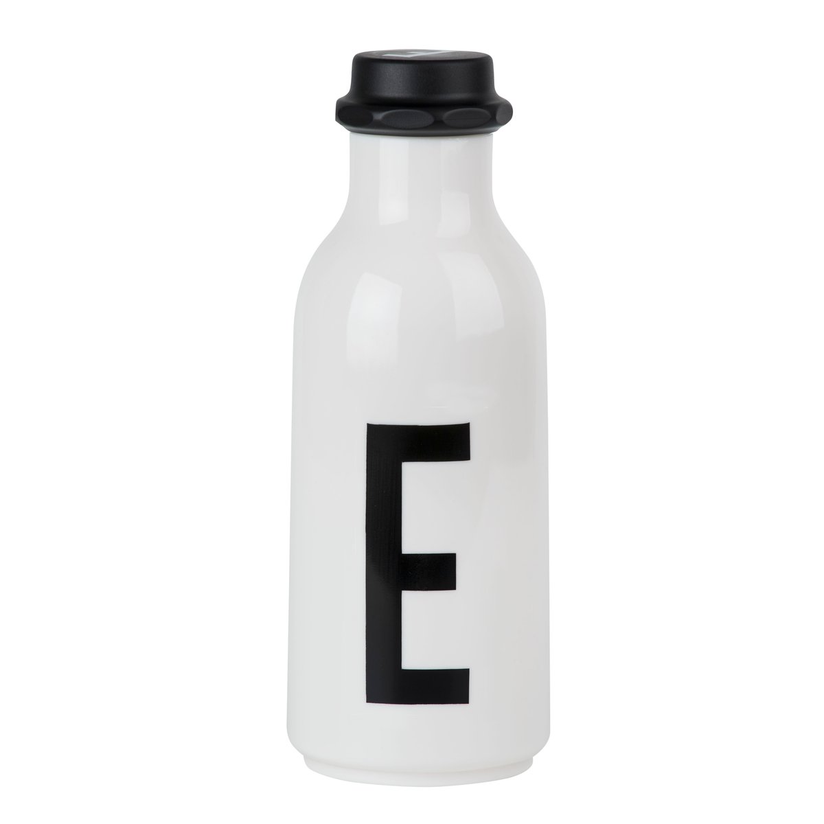Design Letters drinking bottle E | Scandinavian Design | Water bottles | Black