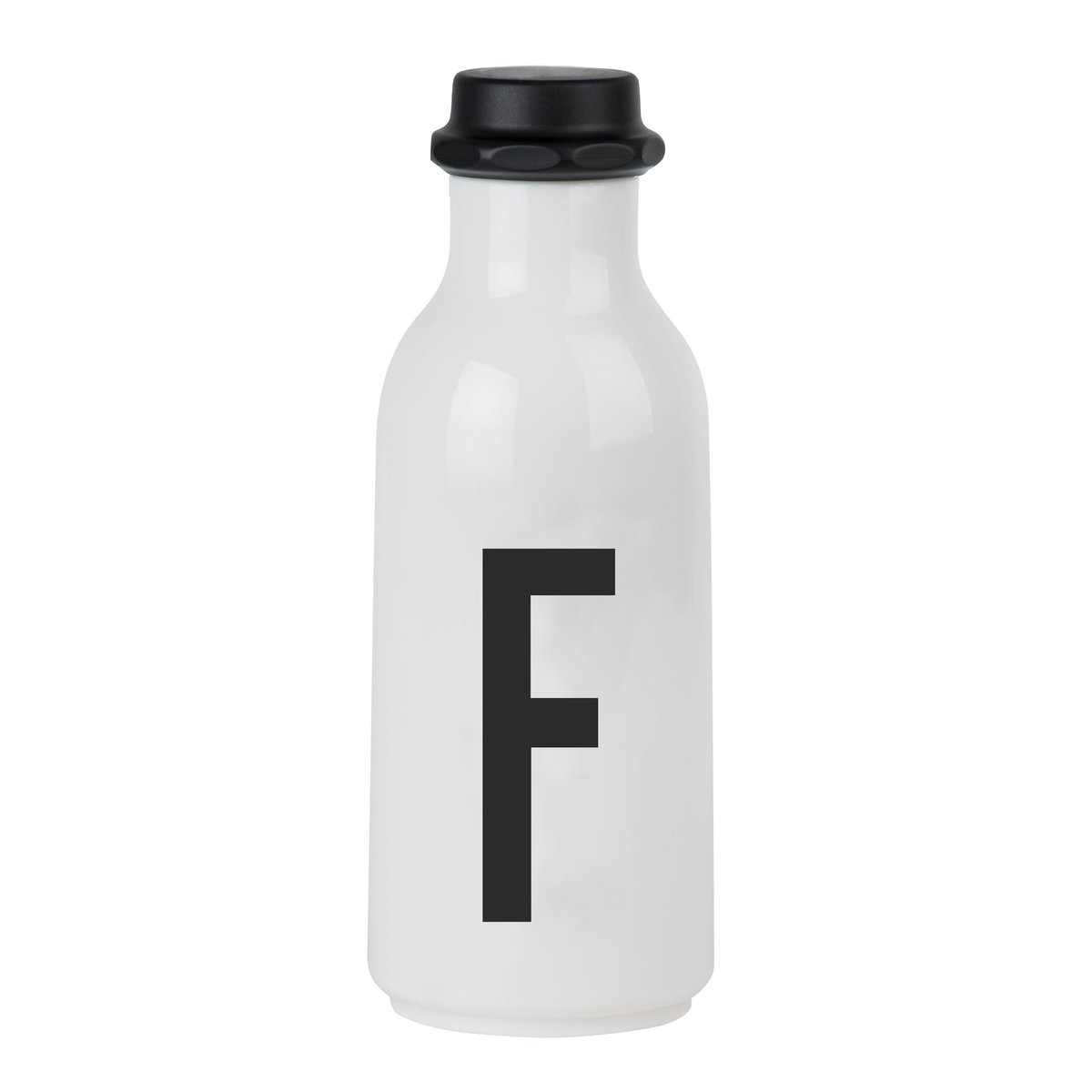 Design Letters drinking bottle F | Scandinavian Design | Water bottles | Black