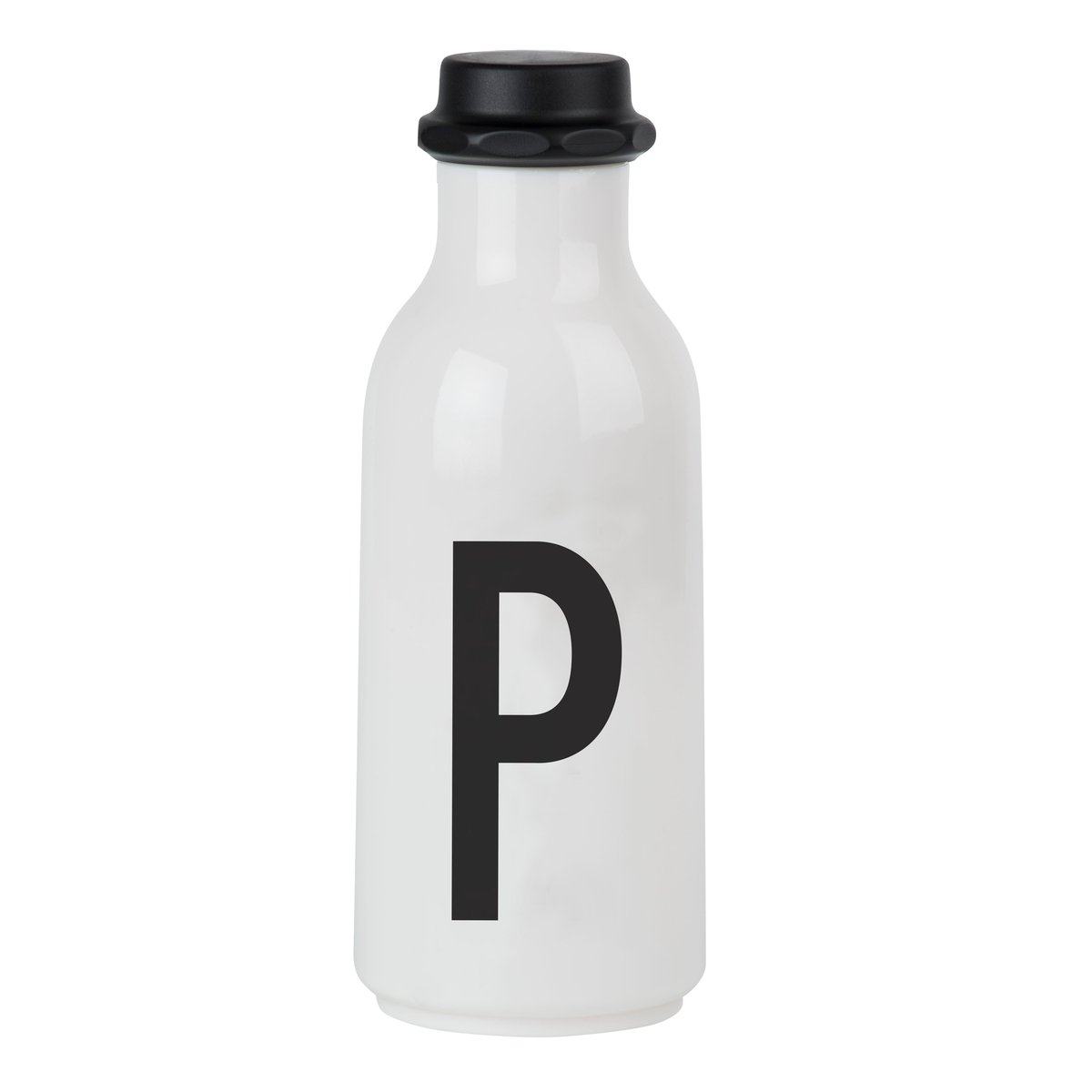 Design Letters drinking bottle P | Scandinavian Design | Water bottles | Black
