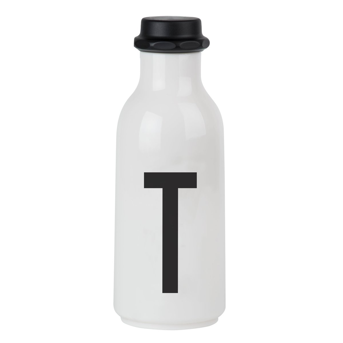 Design Letters drinking bottle T | Scandinavian Design | Water bottles | Black