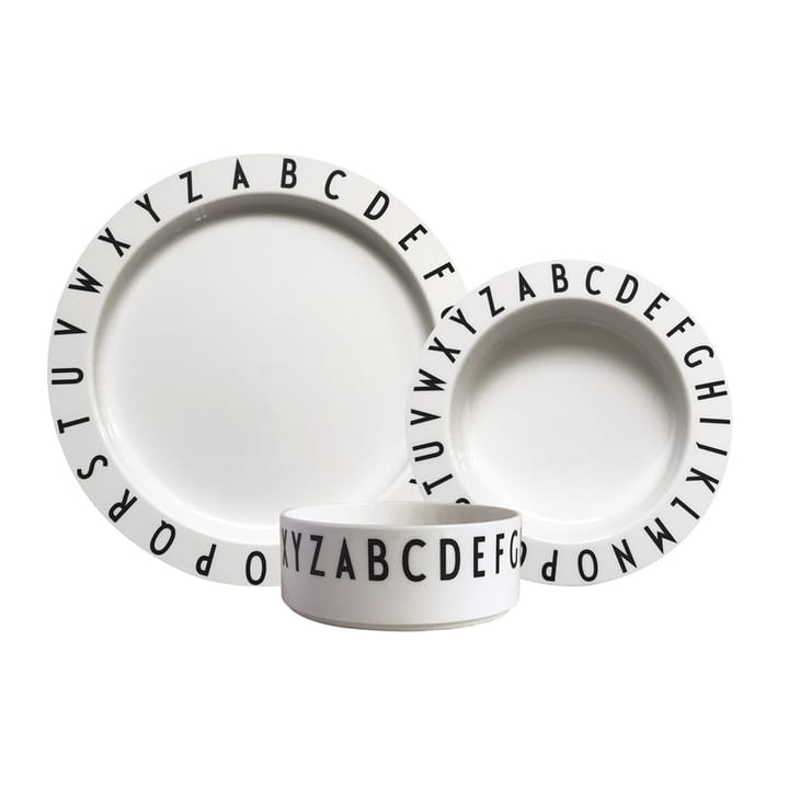 Design Letters Eat & Learn plate set - White - Design Letters