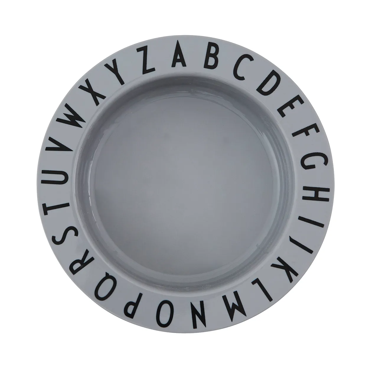 Design Letters Eat&Learn deep plate Grey | Scandinavian Design | Children's tableware | Grey