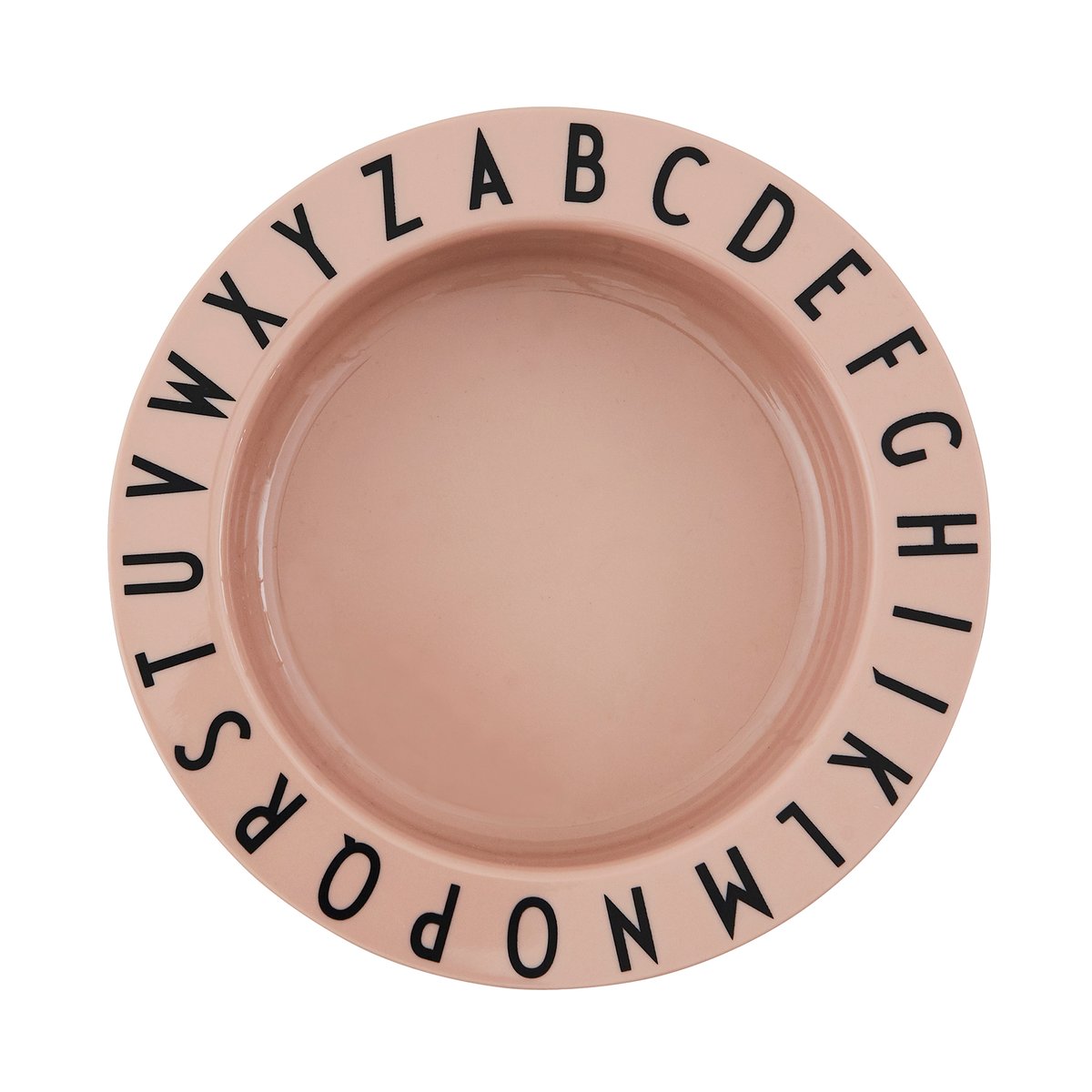 Design Letters Eat&Learn deep plate Nude | Scandinavian Design | Children's tableware | Pink