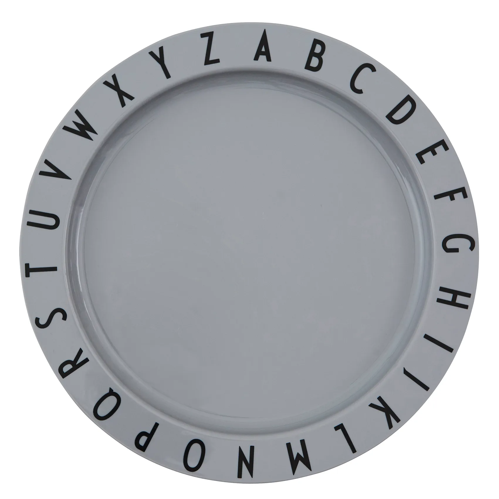 Design Letters Eat&Learn plate, Grey Design Letters