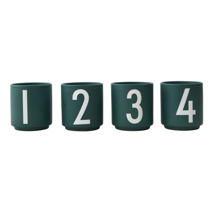 Design Letters espresso-cup green 4-pack - 4-pack - Design Letters