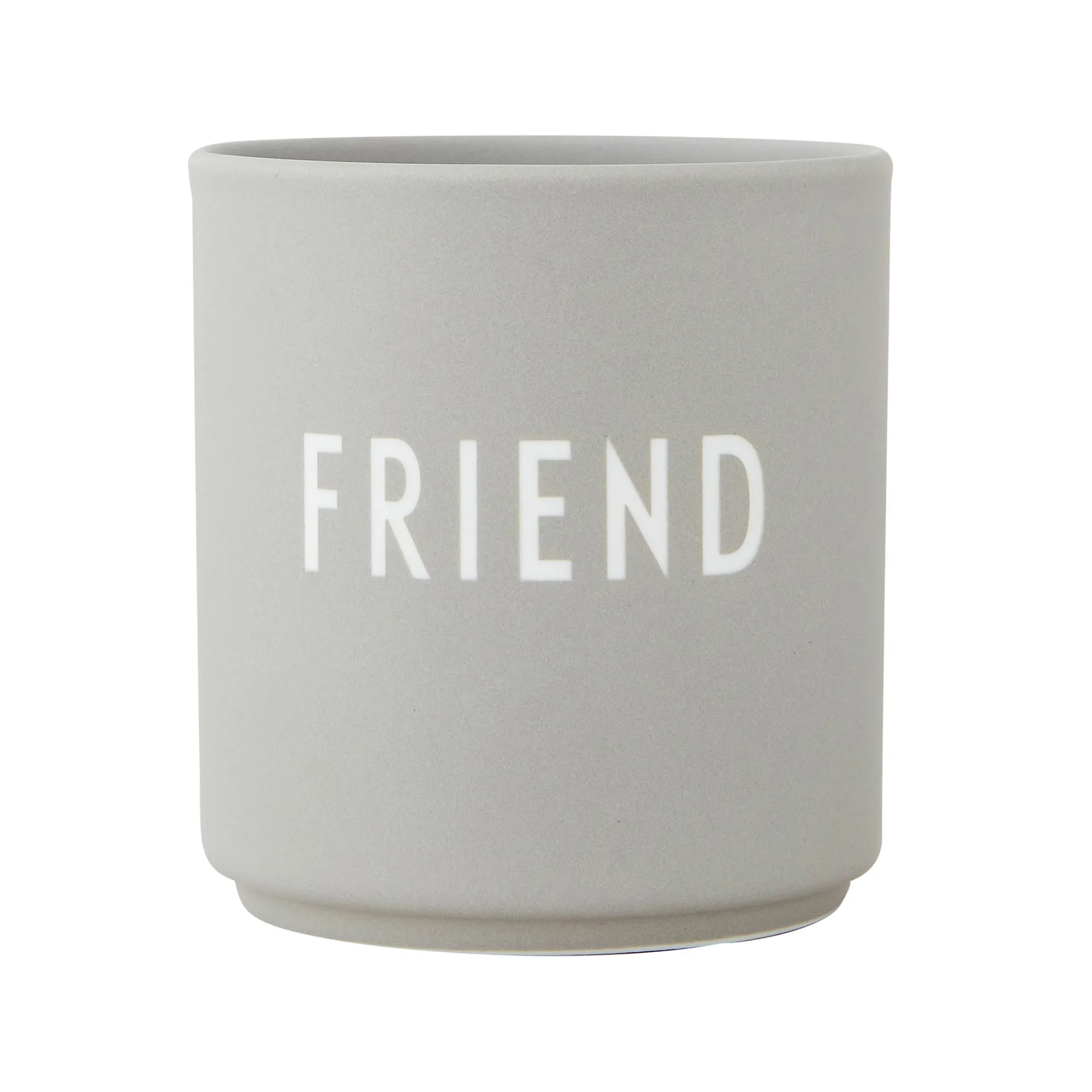 Design Letters favourite cup 25 cl, Friend-cool grey Design Letters