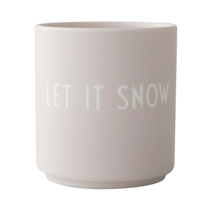 Design Letters favourite cup 25 cl - Let it snow-pastel beige - Design Letters