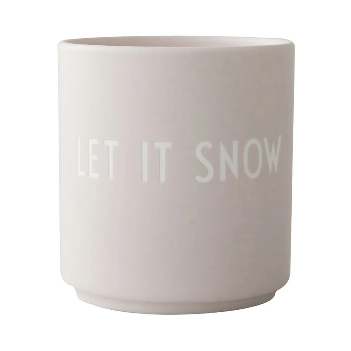 Design Letters Design Letters favourite cup 25 cl Let it snow-pastel beige