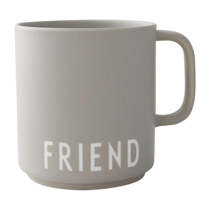 Design Letters favourite cup with handle 25 cl - Friend-grey - Design Letters
