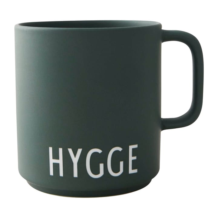 Design Letters favourite cup with handle 25 cl - Hygge-dark green - Design Letters