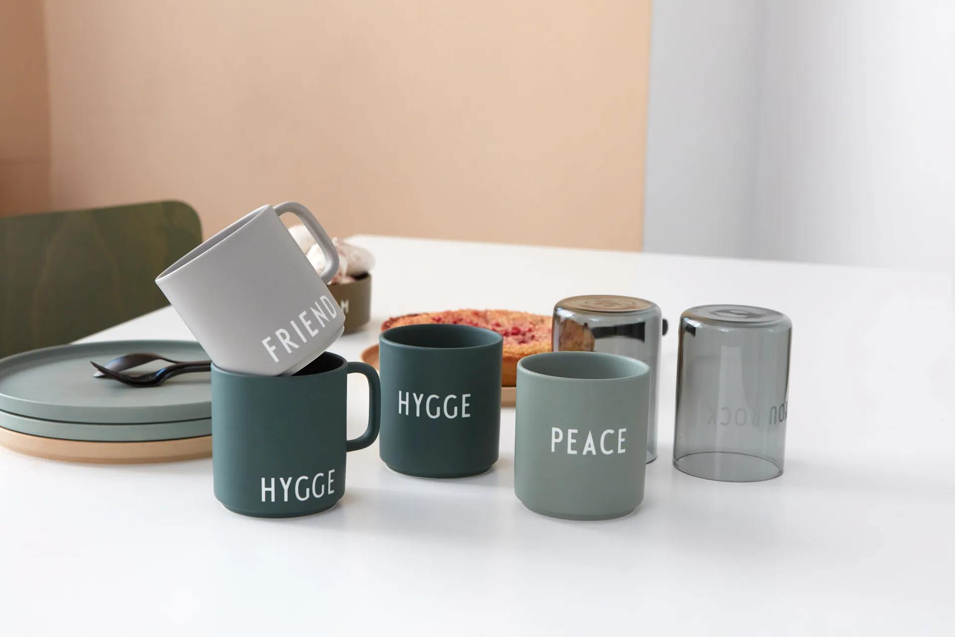 Design Letters favourite cup with handle 25 cl, Hygge-dark green Design Letters