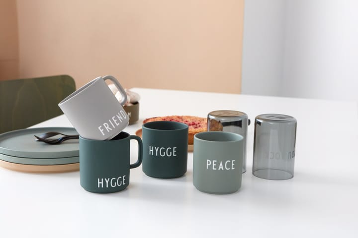 Design Letters favourite cup with handle 25 cl - Hygge-dark green - Design Letters