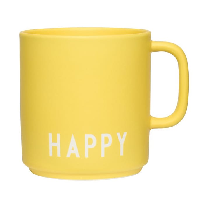 Design Letters favourite cup with handle 25 cl - Yellow - Design Letters
