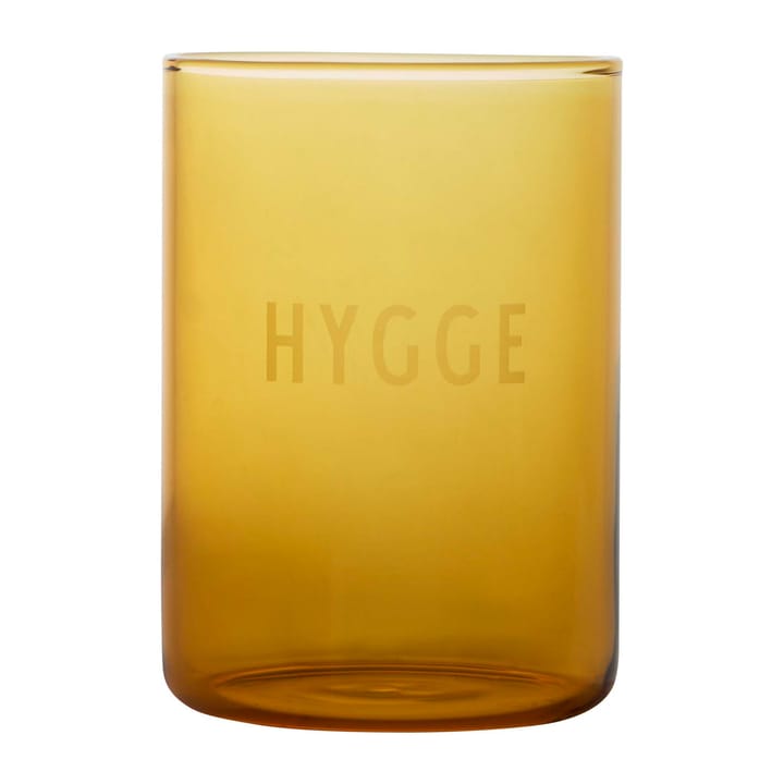 Design Letters favourite glass 35 cl - Hygge-mustard - Design Letters