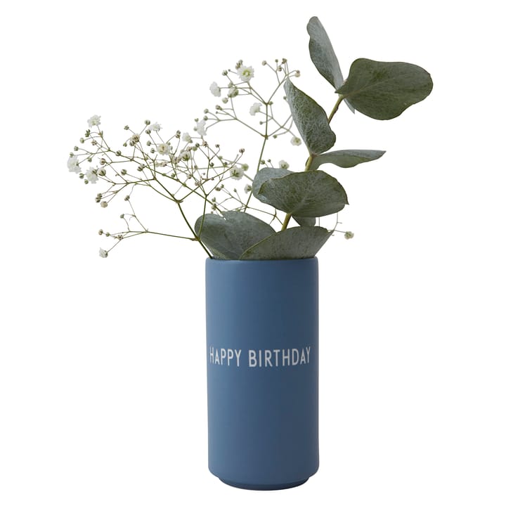 Design Letters favourite vase - Happy Birthday (blue) - Design Letters