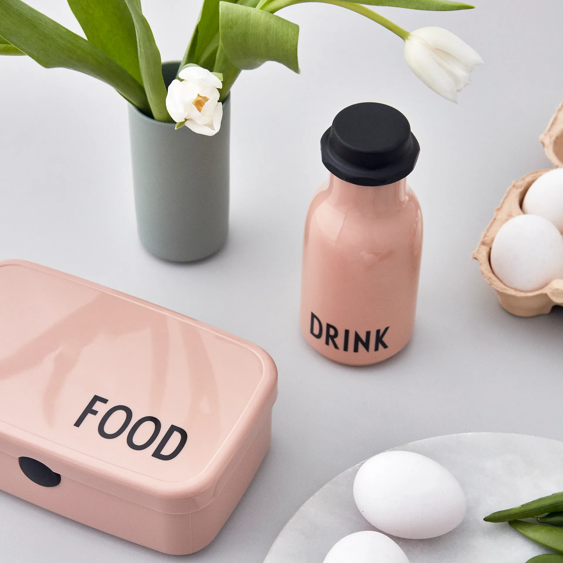 Design Letters Kids drinking bottle, nude Design Letters