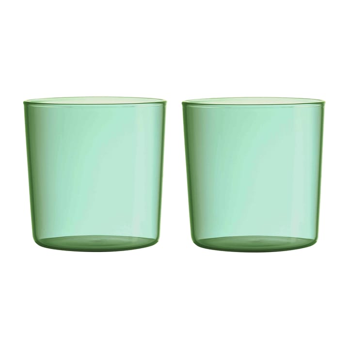 Design Letters Kids Eco drinking glass 2-pack - Green - Design Letters