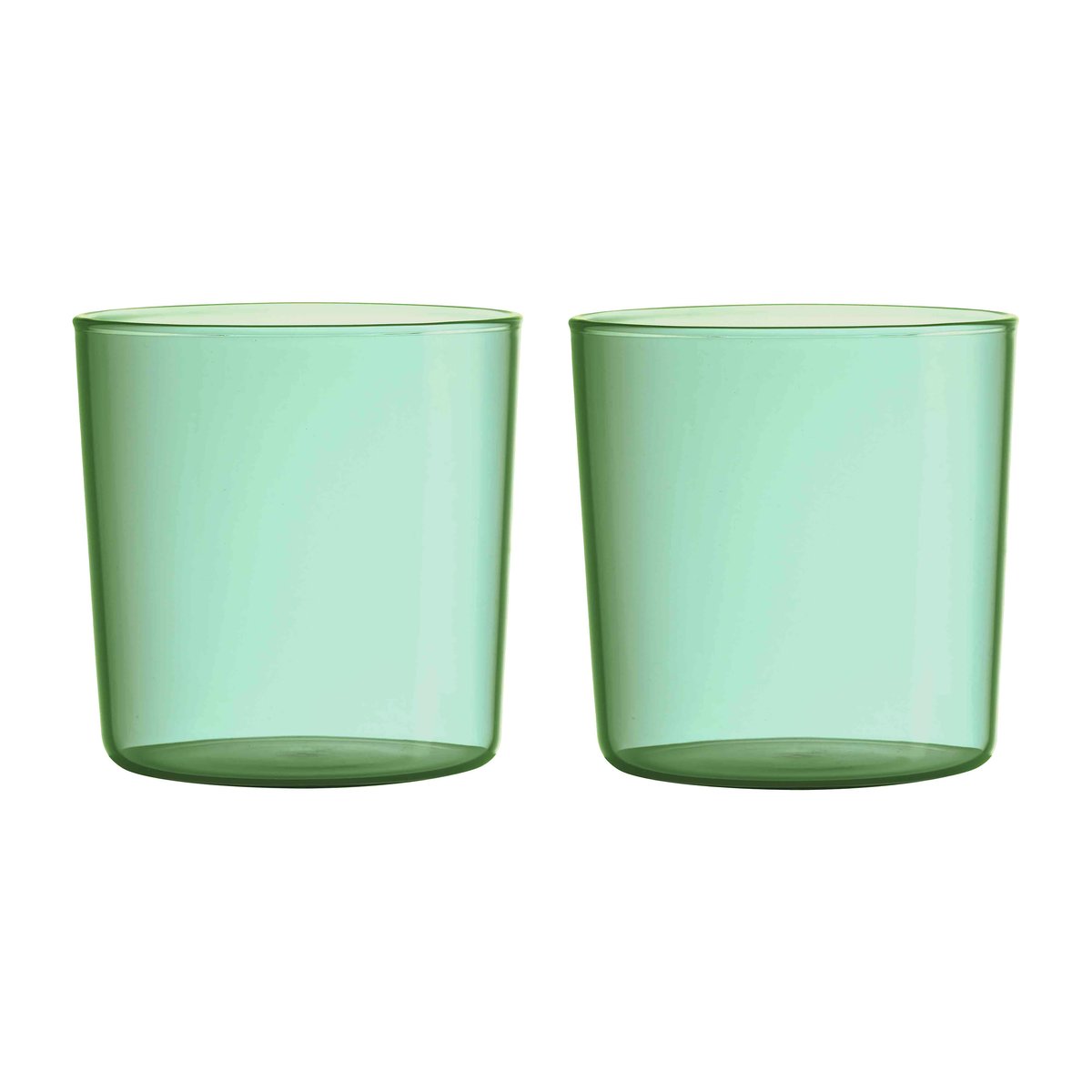 Design Letters Kids Eco drinking glass 2-pack Green