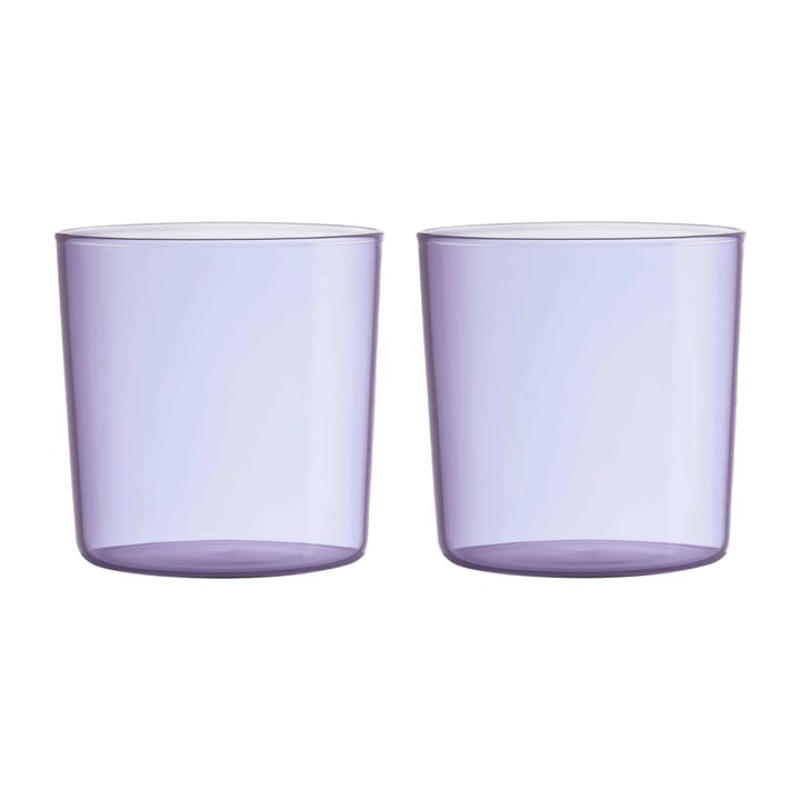 Design Letters Kids Eco drinking glass 2-pack - Purple - Design Letters