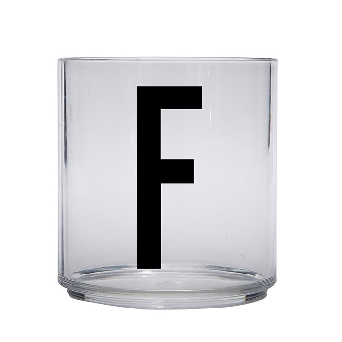 Design Letters Kids glass F | Scandinavian Design | Drinking glasses & tumblers | Transparent