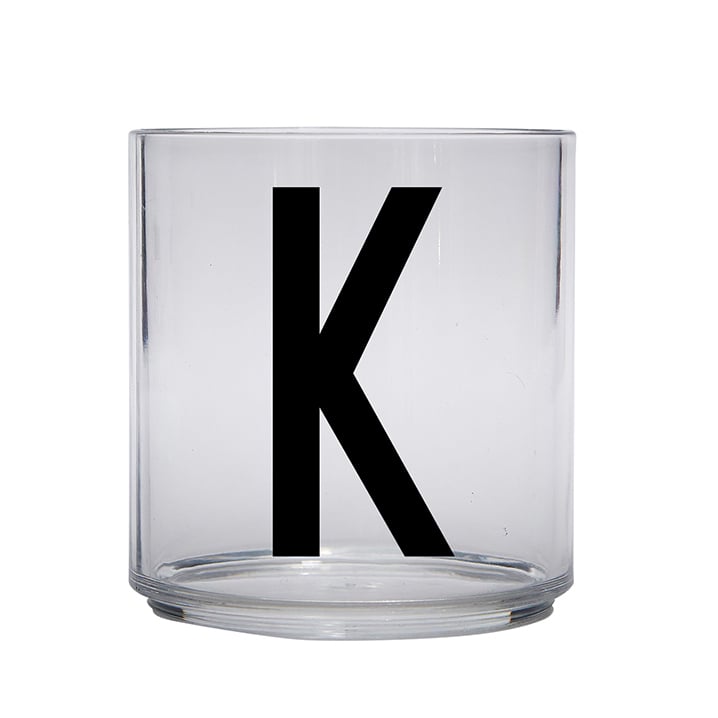 Design Letters Kids glass K | Scandinavian Design | Drinking glasses & tumblers | Transparent