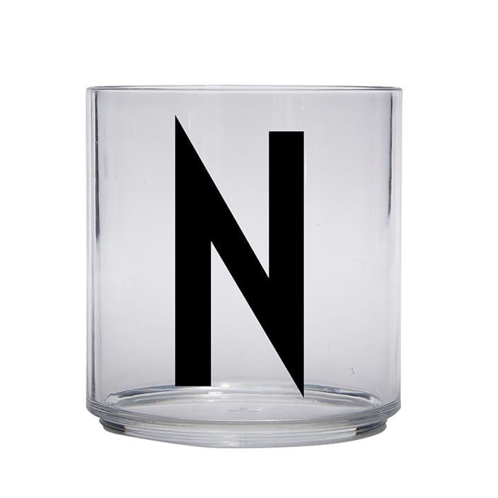 Design Letters Kids glass N | Scandinavian Design | Drinking glasses & tumblers | Transparent