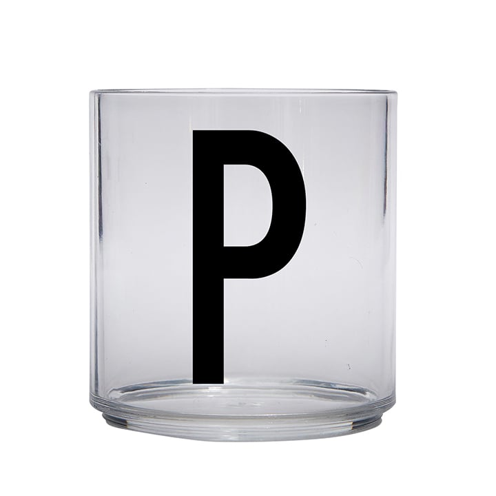 Design Letters Kids glass P | Scandinavian Design | Drinking glasses & tumblers | Transparent