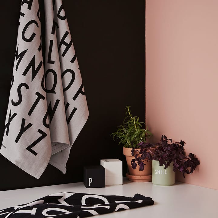Design Letters kitchen towel 40x60 cm 2-pack - Black - Design Letters