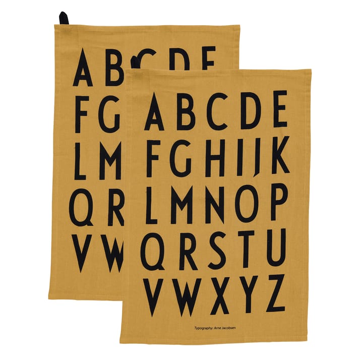 Design Letters kitchen towel 40x60 cm 2-pack - Honey - Design Letters