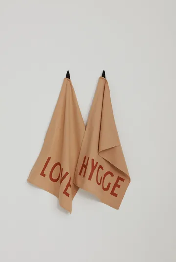 Design Letters kitchen towel favourite 2 pieces - Beige - Design Letters
