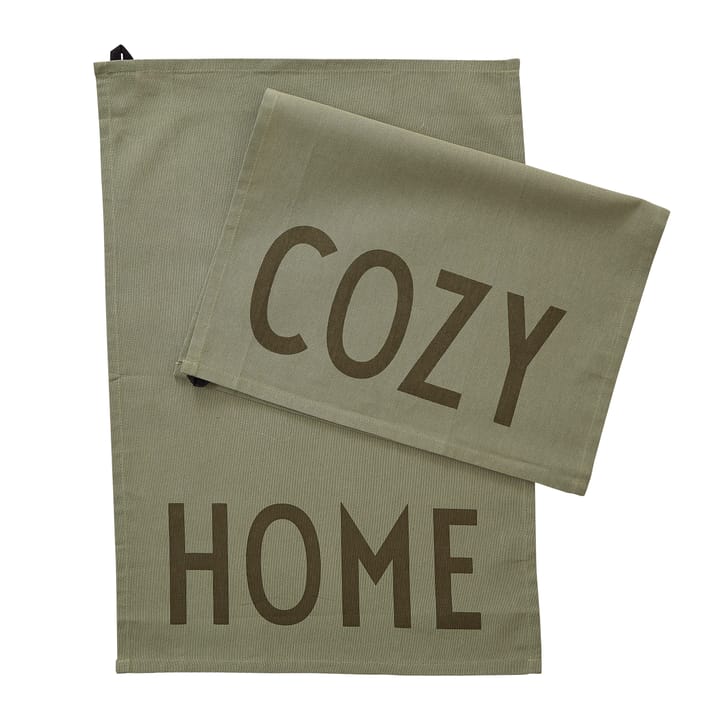 Design Letters kitchen towel favourite 2 pieces - Cozy-home-olive green - Design Letters