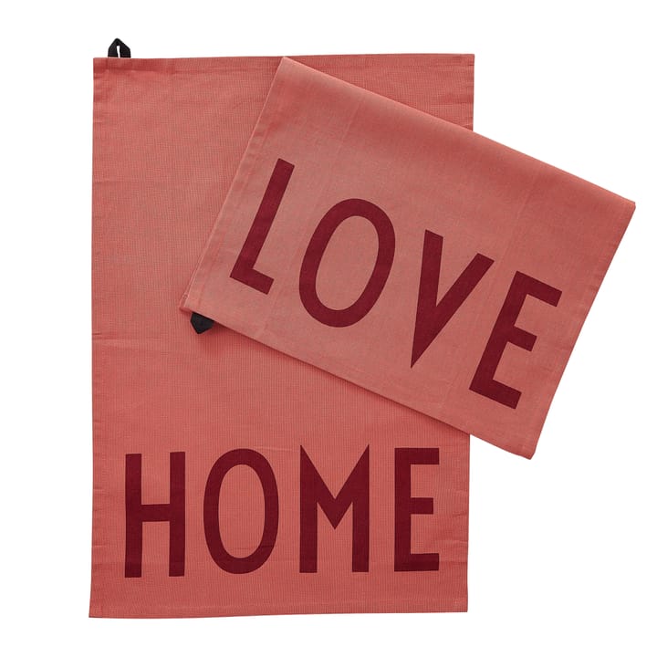 Design Letters kitchen towel favourite 2 pieces - Love-home-terracotta - Design Letters
