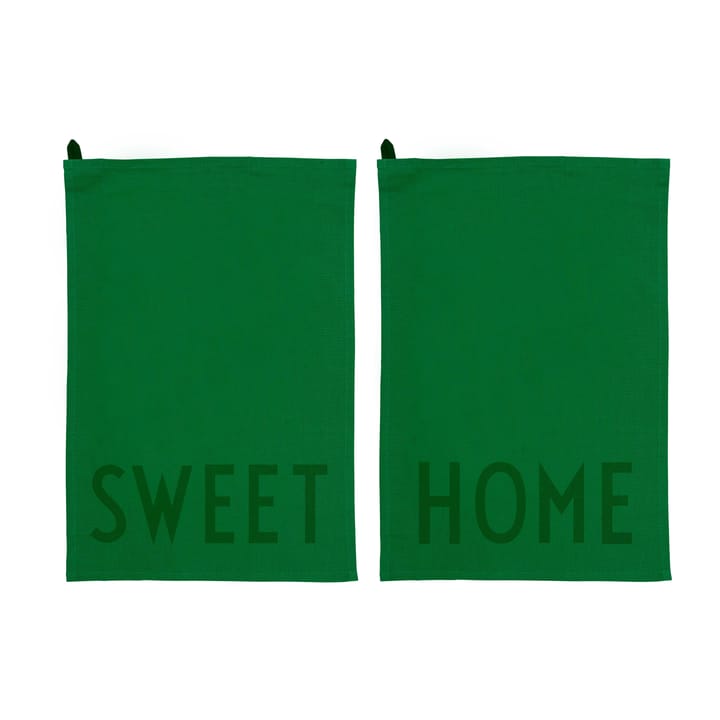 Design Letters kitchen towel favourite 2 pieces - Sweet-home-green - Design Letters
