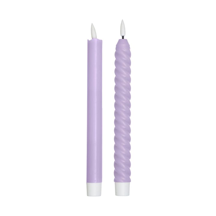 Design Letters LED candle 2-pack - Lilac - Design Letters