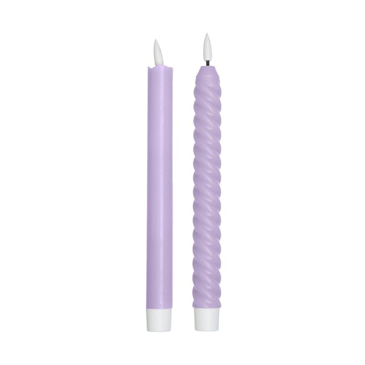 Design Letters LED candle 2-pack - Lilac - Design Letters