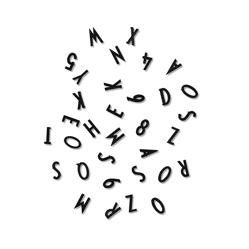 Design Letters letter box, Black letters Design Letters